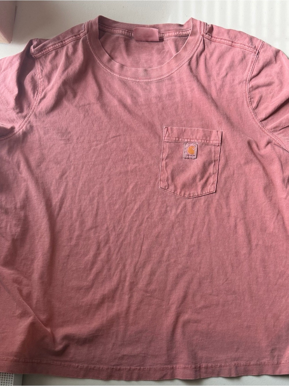 Carhartt Short-Sleeve Pocket Tee in Pink